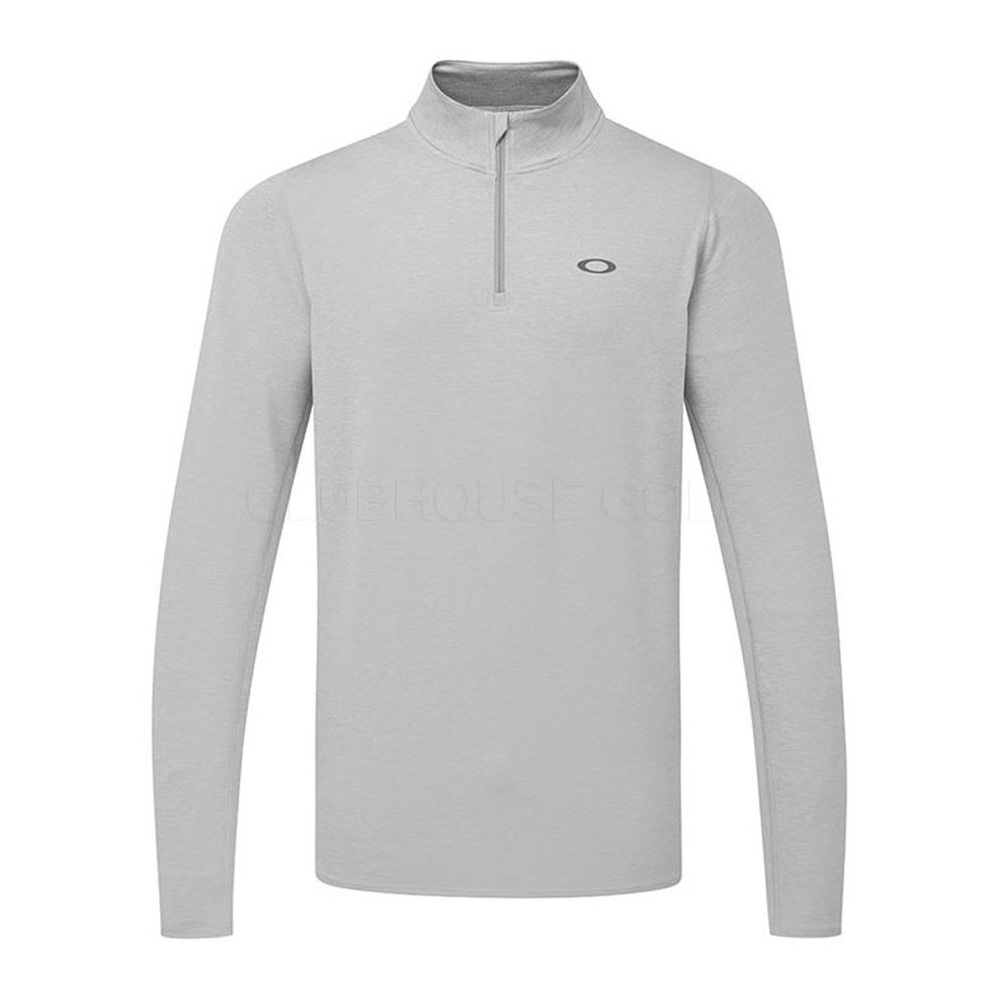 NEW OAKLEY Range Golf Pullover Light Gray Quarter-Zip Top Sweater Small